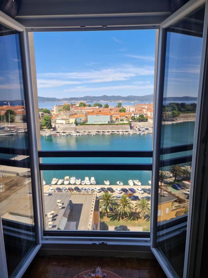 자다르 Exclusive Panoramic Old Town And Sea View 아파트 외부 사진